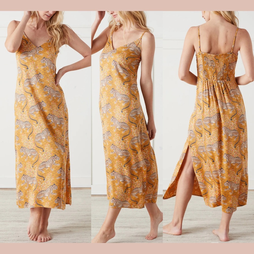 NWT $148 Printfresh [ Large ] Eco Satin Chic to Sleep Nightie‎ in Bagheera U1849